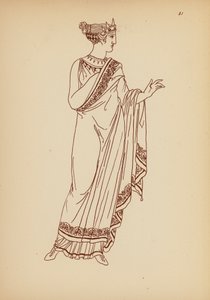 古代ギリシャの女性の衣装（リトグラフ） 作： John Moyr Smith