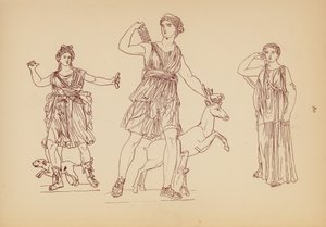 古代ギリシャの女性の衣装（リトグラフ） 作： John Moyr Smith