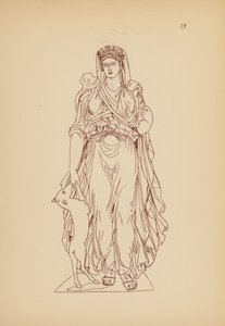 古代ギリシャの女性の衣装（リトグラフ） 作： John Moyr Smith