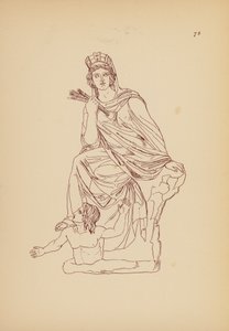 古代ギリシャの女性の衣装（リトグラフ） 作： John Moyr Smith