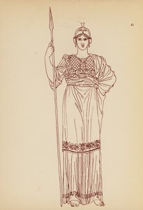 古代ギリシャの女性の衣装（リトグラフ） 作： John Moyr Smith