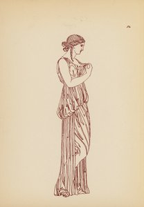 古代ギリシャの女性の衣装（リトグラフ） 作： John Moyr Smith