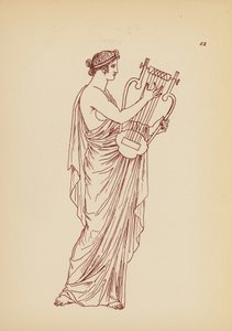 古代ギリシャの女性の衣装（リトグラフ）