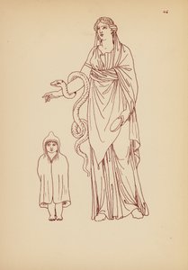 古代ギリシャの女性の衣装（リトグラフ） 作： John Moyr Smith