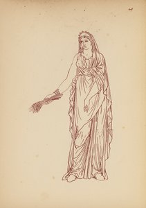 古代ギリシャの女性の衣装（リトグラフ） 作： John Moyr Smith