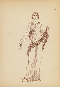 古代ギリシャの女性の衣装（リトグラフ） 作： John Moyr Smith