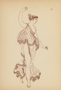 古代ギリシャの女性の衣装（リトグラフ） 作： John Moyr Smith