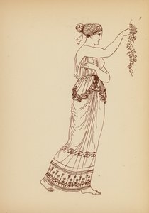 古代ギリシャの女性の衣装（リトグラフ） 作： John Moyr Smith