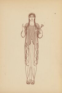 古代ギリシャの女性の衣装（リトグラフ） 作： John Moyr Smith