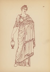 古代ギリシャの女性の衣装（リトグラフ） 作： John Moyr Smith