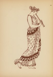 古代ギリシャの女性の衣装（リトグラフ） 作： John Moyr Smith