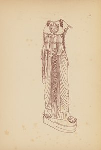 古代ギリシャの女性の衣装（リトグラフ）