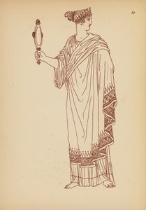 古代ギリシャの女性の衣装（リトグラフ） 作： John Moyr Smith