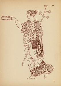 古代ギリシャの女性の衣装（リトグラフ） 作： John Moyr Smith