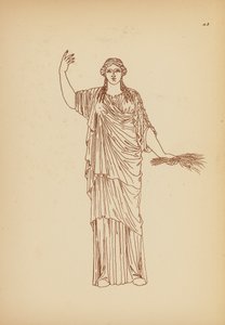 古代ギリシャの女性の衣装（リトグラフ） 作： John Moyr Smith