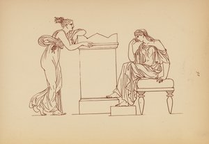 古代ギリシャの女性の衣装（リトグラフ） 作： John Moyr Smith