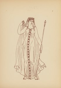 古代ギリシャの女性の衣装（リトグラフ） 作： John Moyr Smith