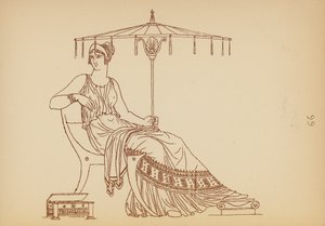 古代ギリシャの女性の衣装（リトグラフ） 作： John Moyr Smith
