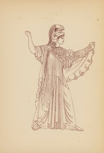 古代ギリシャの女性の衣装（リトグラフ） 作： John Moyr Smith