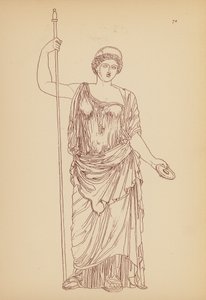 古代ギリシャの女性の衣装（リトグラフ） 作： John Moyr Smith