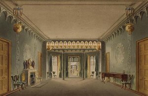 エントランスホール（ジョン・ナッシュ作「Views of the Royal Pavilion, Brighton」より 作： John Nash