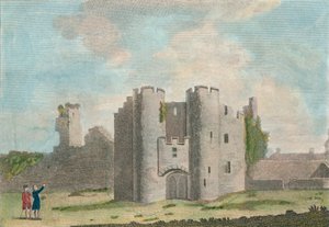 ペンブローク城の門、ペンブロークシャー、1785 作： John Newton