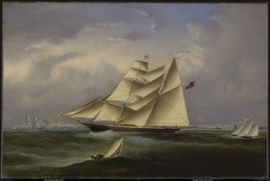 1854年、ハリファックス港を離れる海の花嫁 作： John OBrien