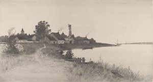 無題の海岸の風景、1891 年。 作： John O. Anderson