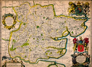 「エセックスの地図」、1678 年 作： John Ogilby