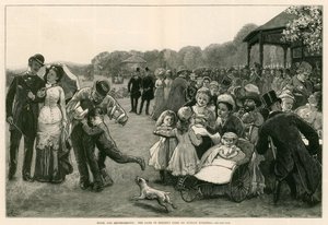 音楽と軽食：ロンドンのリージェンツパークのバンド、日曜日の夜 作： John P. Ernslie
