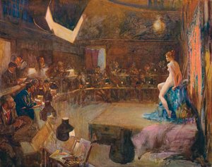 「アートスクール」、c1884-1898、1906年。 作： John Percival Gulich