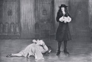 モンマス公は彼の人生を嘆願する、「ハッチンソンの国家の歴史」、1910年頃のイラスト 作： John Pettie