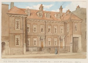 チャットフィールドハウス、フェアファックスハウスの向かい、ハイストリート、パットニー、1887 作： John Phillipp Emslie