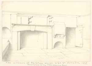 フェアファックスハウス、ハイストリート、パトニー、1887のキッチン。クロムウェルゲントの住居 作： John Phillipp Emslie