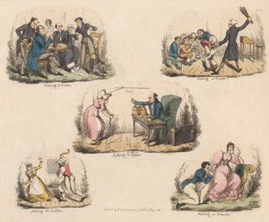4 つのセットの 1 つ: 何もないことについての騒ぎまたは昔の貯蓄のイラスト 作： John Phillips