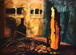 「議会室、庶民院」、1941 作： John Piper