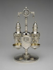キャスターセット、c。 1862-1871（銀と銀の金箔） 作： John R. (attr.to) Wendt