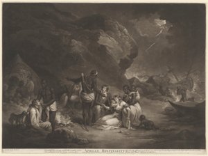 アフリカのもてなし、1791 年。 作： John Raphael Smith