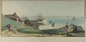 マーゲート、桟橋の外景、ケントの海岸、フォートクリフから 作： John Raphael Smith