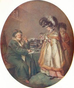 「信心深い女性と占星術師」、1786 作： John Raphael Smith