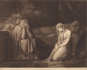 ウルマの魔法にかけられたベリサンとパルシヴァル 作： John Raphael Smith after Henry Fuseli