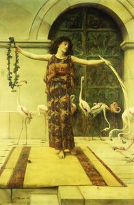 フラミンゴのダンス、1885 作： John Reinhard Weguelin