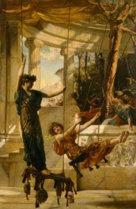 JRウェグエリン、ロッキングフェスティバル-絵画、1885 作： John Reinhard Weguelin