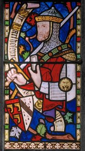 14世紀の騎士、グランビルの武器、1859-60（ステンドグラス） 作： John Richard Clayton
