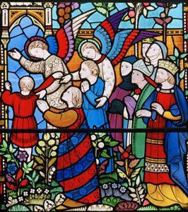 The Last Judgement、1860（ステンドグラス）の保存された詳細 作： John Richard Clayton