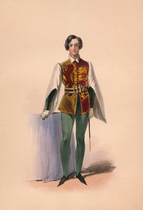 1842年、1843年5月12日、ビクトリア女王バルコスチュームの衣装を着たゲスト。 作： John Richard Coke Smyth