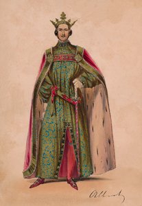 1842年、1843年5月12日、バルコスチュームのプランタジネットキングエドワードIIIの衣装を着たアルバート王子。 作： John Richard Coke Smyth