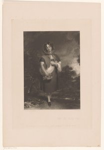 風景の中のフードとバスケットを持つ若い女性 赤ずきんちゃん (オブジェクトのタイトル) 作： John Richardson Jackson