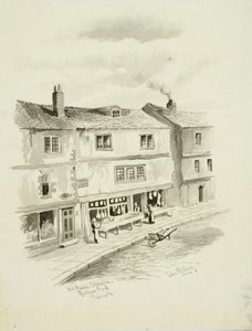 Old Houses、Akensides（紙にトイレ（ウォッシュ）） 作： John Ridley