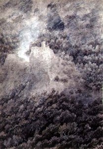 ボルツァーノとトレントの間（紙に鉛筆、水彩、ウォッシュ） 作： John Robert Cozens